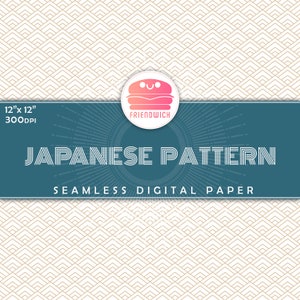 Japanese Pattern Paper, seamless pattern, traditional scrapbooking pattern, printable digital paper, green gold