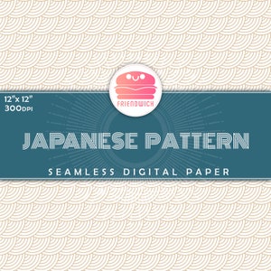 Japanese Pattern Paper, seamless pattern, traditional scrapbooking pattern, printable digital paper, green gold