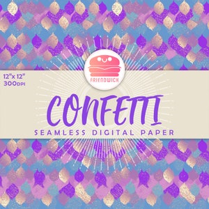 Carta digitale coriandoli, sfumatura glitterata, stelle viola glitterate, carta glitterata arancione, festa colorata
