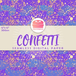 Carta digitale coriandoli, sfumatura glitterata, stelle viola glitterate, carta glitterata arancione, festa colorata
