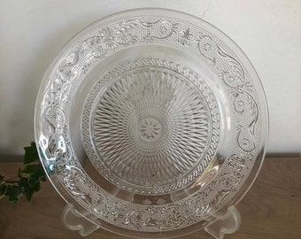 Odonnell Glass Clear Floral Plate/Charger by Charlton Home
