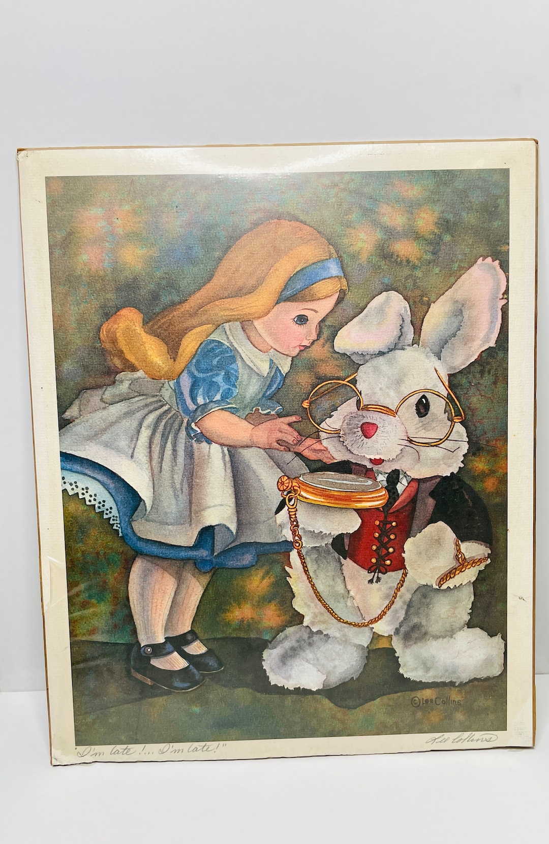 Alice and the White Rabbit Lithograph SIGNED by Lee Collins - Etsy