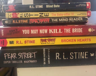 Fear Street Books, R.L. Stine, Vintage 1990s Books, Diane Hoh, Nightmare Hall, Christopher Pike, Blind Date, The Babysitter, Thirteen Horror