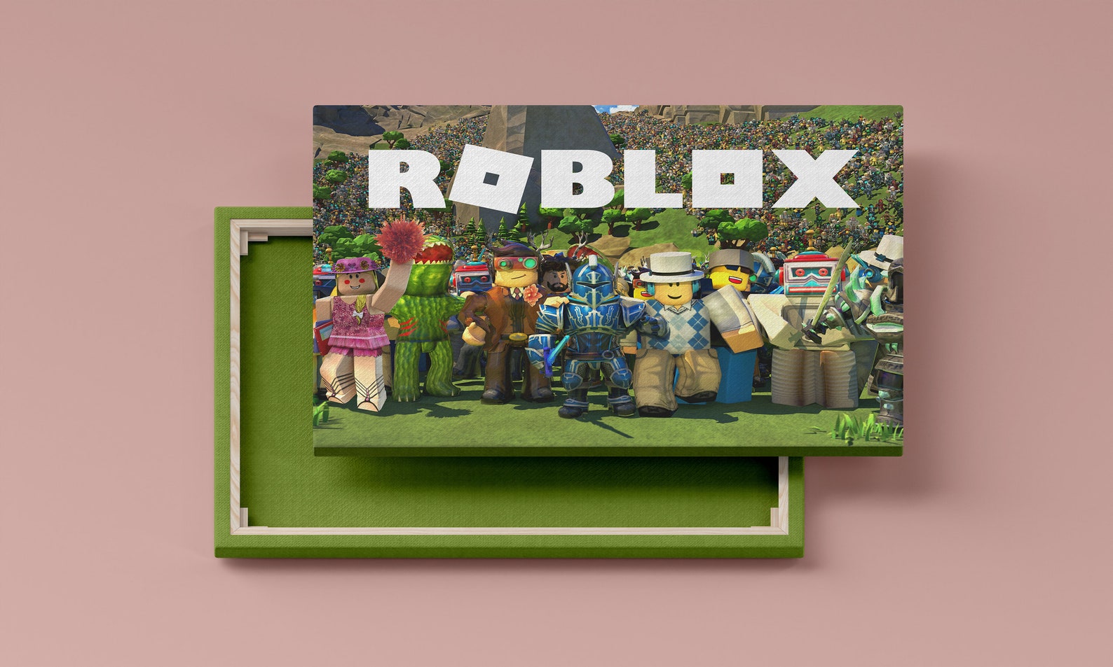 Roblox Gift Canvas Personalised Roblox Poster Roblox Game Etsy