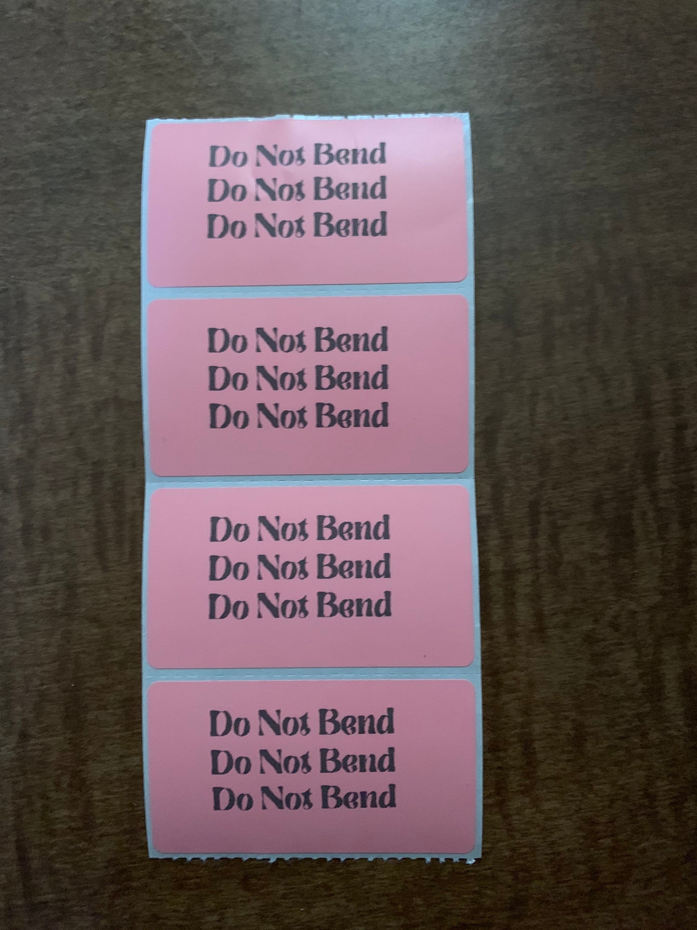Do Not Bend Sticker| Thermal Stickers| Small Business| Packaging ...