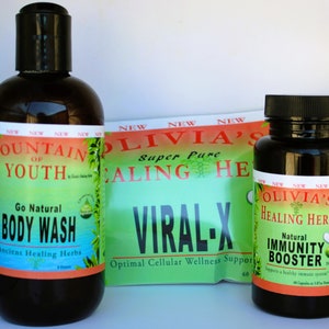 VIRAL-X PACKAGE for that Personal Issue... Cellular Wellness & Immune System Support, Natural and Organic Herbal Supplement, Alkaline, Vegan