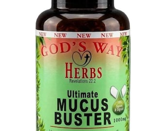 El mejor eliminador de moco (60-120 unidades) ¡3 fórmulas Dr Sebi combinadas! Suplementos naturales para la desintoxicación.