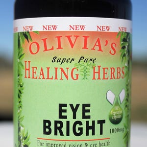 EYEBRIGHT (60 kt) kruidenformule voor oog-/zichtondersteuning - Dr. Sebi Herbs for Eyes, natuurlijke kruidensupplementen, veganistisch, alkalisch, wildgemaakt