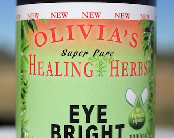 EYEBRIGHT (60ct) herbal Formula for Eye/ Vision Support - Dr Sebi Herbs for Eyes, Natural Herbal Supplements, Vegan, Alkaline, Wildcrafted