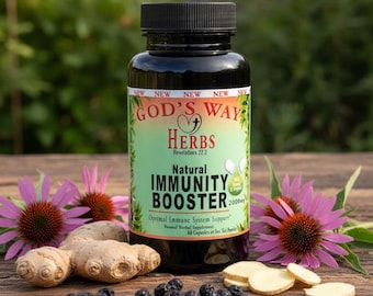 Kräuterergänzungs-Tinktur zur Unterstützung des Immunsystems mit Ginger, Echinacea, Astragalus, Holunderbeere und Pau D'Arco + 2 Unzen