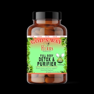 FULL BODY DETOX Blood Cleanser, Dr Sebi Herbs, Natural, Wildcrafted Herbal Supplements, elderberry, burdock root, yellowdock and more! Vegan