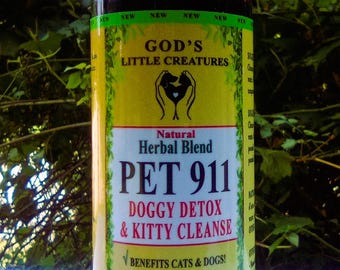PET 911 Dog & Cat Detox, Natural Herbal Cleanse (8oz)