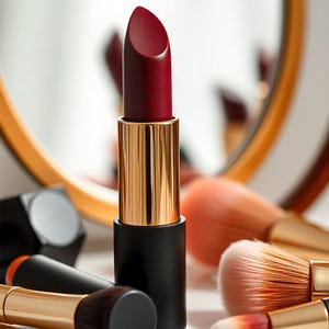 Rode biet kruidenlippenstift - 100% natuurlijke kruidenlippenstift, donkerrode wijnkleur