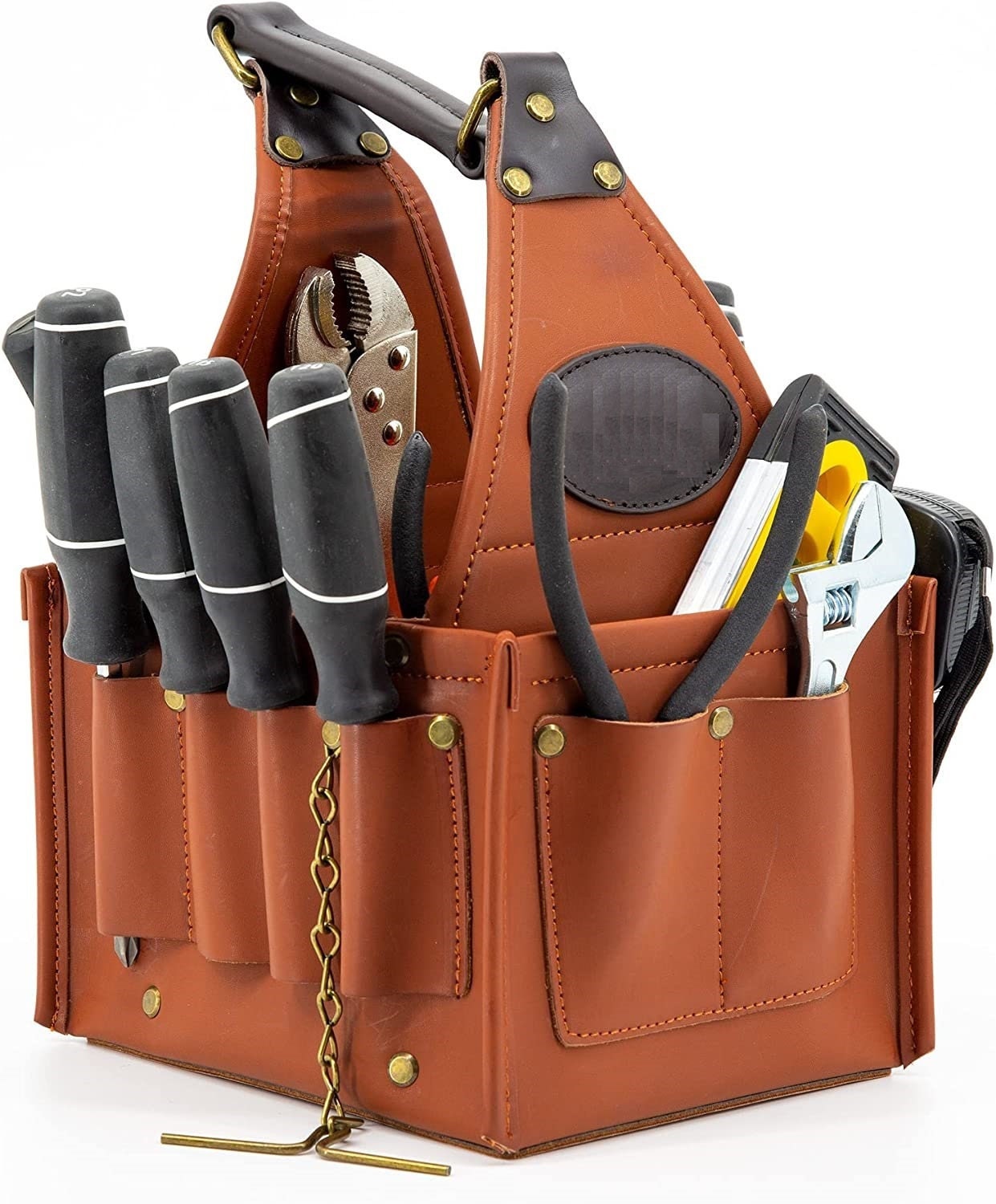 Custom Made Leather Tool Roll Bag Wrap Tools Storage 11 Slots, Workshop  Storage for Electrician Plumber Carpenter Bike Motorcycle Mechanic 