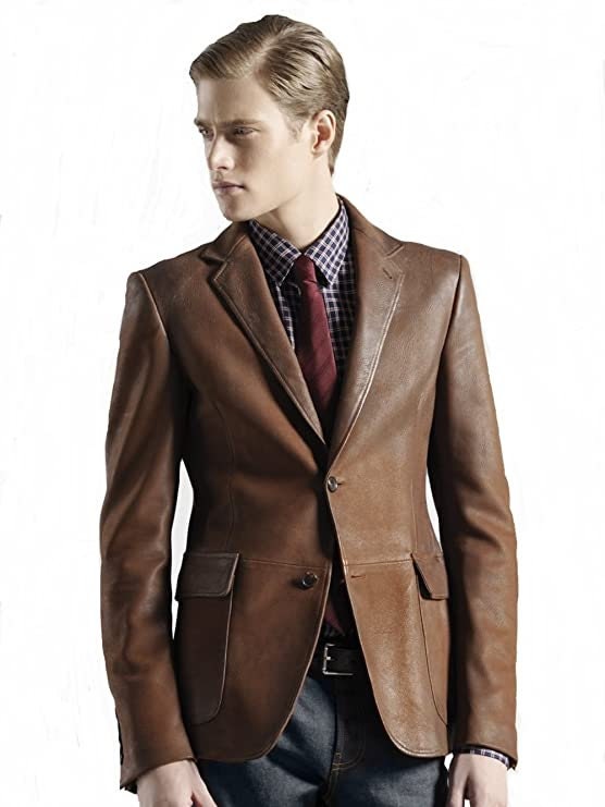 Custom Made Men's Blazer New Zealand Lambskin Brown - Etsy