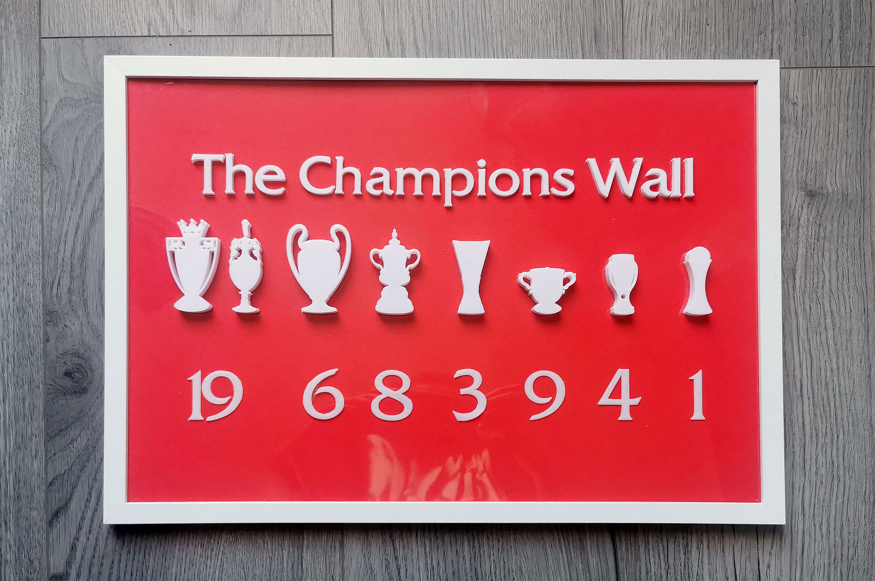 Liverpool Trophy Wall Frame A3 Etsy