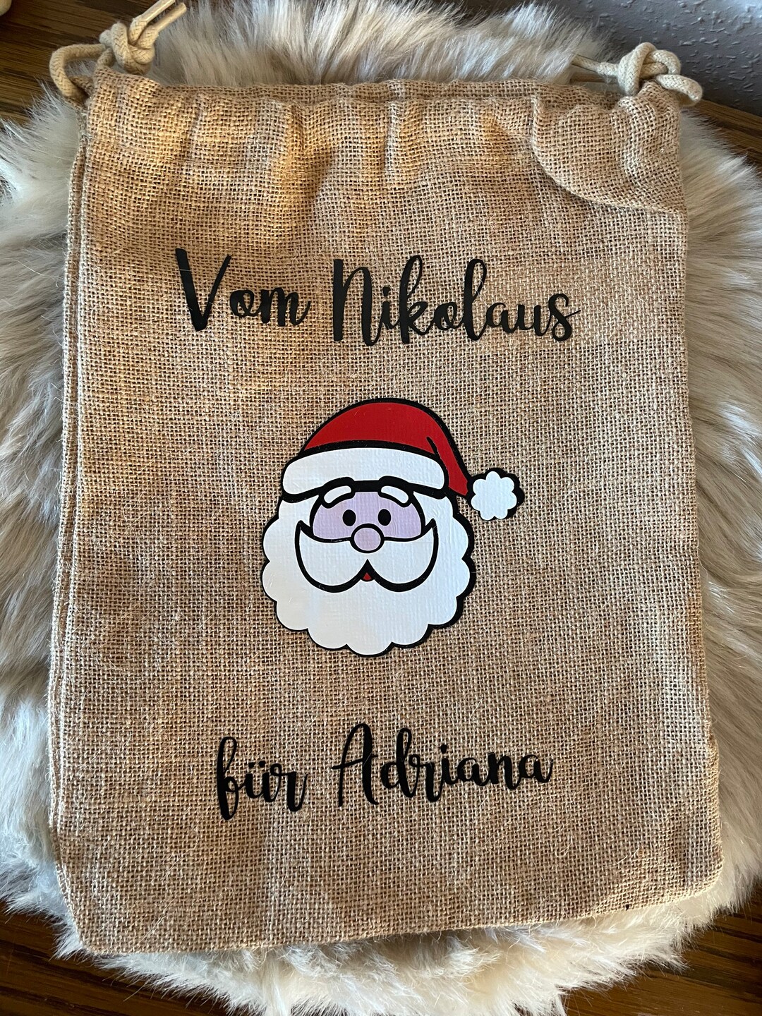 Santa Claus Bag Gift Bag Santa Claus Etsy