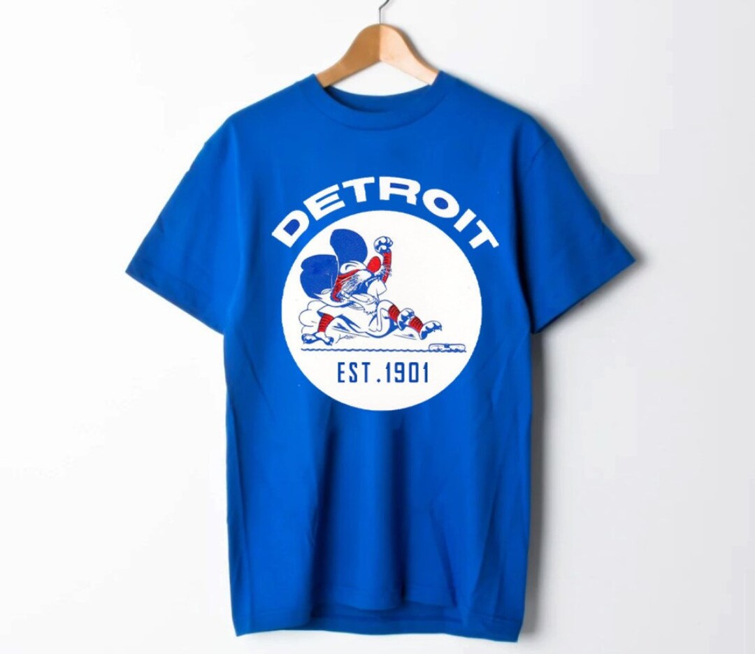 Beliggenhed Peru Traditionel Detroit Baseball Vintage Mascot EST 1901 Royal Blue Shirt - Etsy