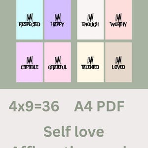 Affirmationskarten für Kinder, druckbare positive Affirmationskarten für Kinder, Selbstliebe, ich bin Affirmation, digitaler Download, Affirmationsaktivität