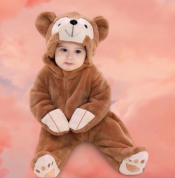 Toddler Bear Onesie Cute Baby Boy Teddy Bear Baby Suit Onesie