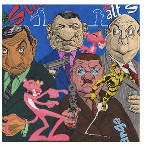 TONTONS FLINGUEURS: Płótno 40x40cm