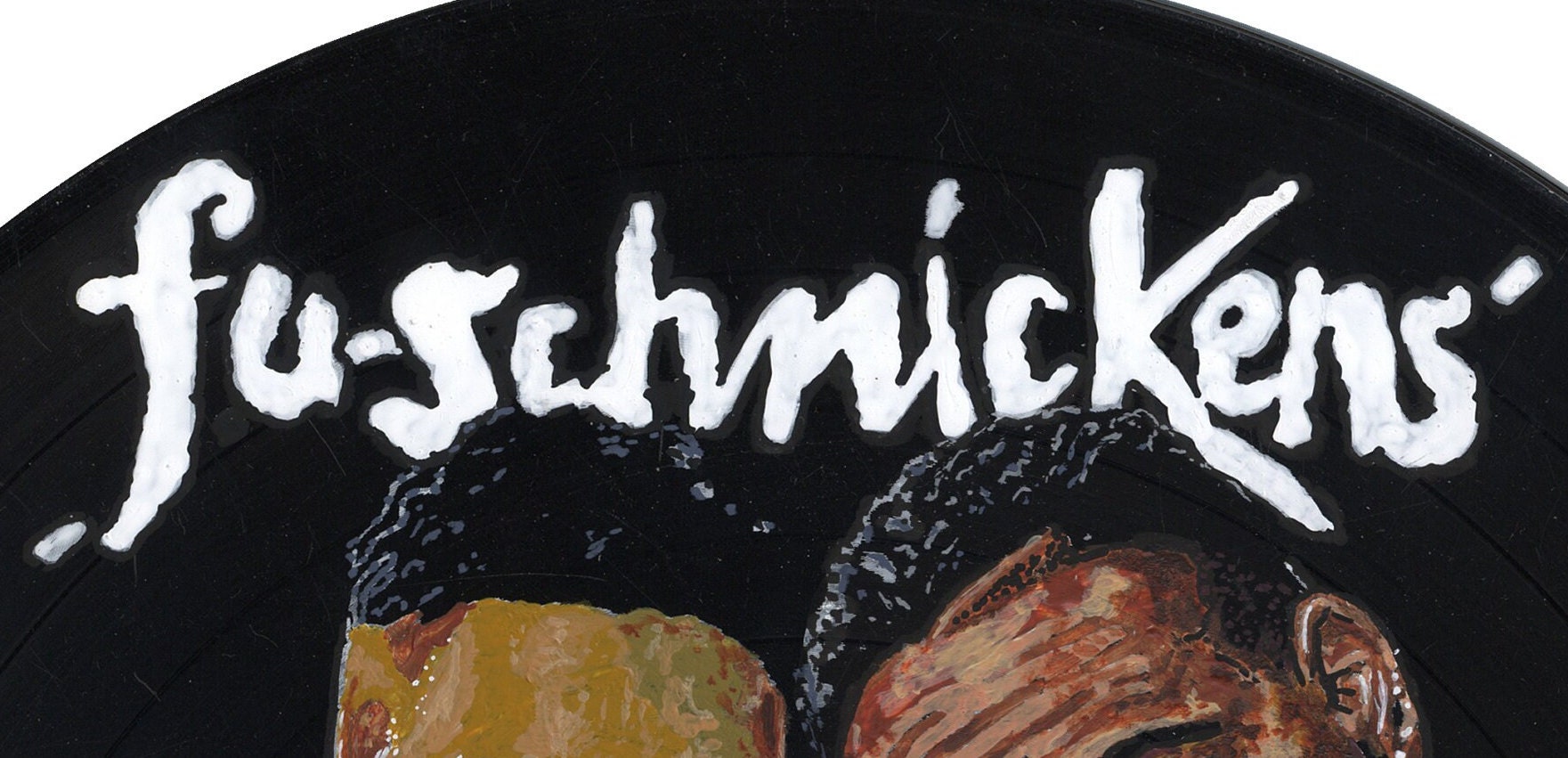 FU-SCHNICKENS Painted on Vinyl Record. Unique Copy - Etsy