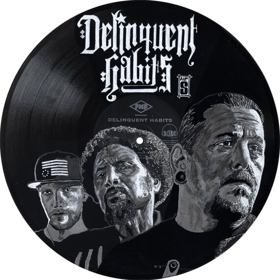DELINQUENT HABITS, Painted on Their Maxi Vinyl 
