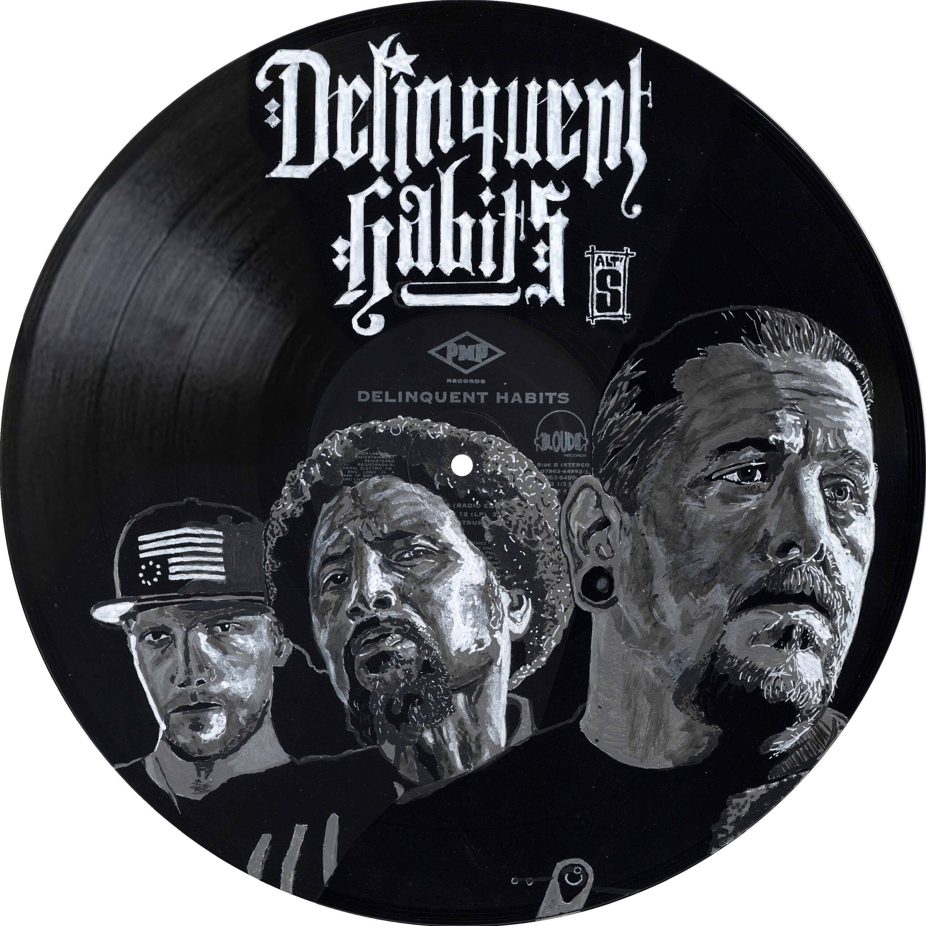 DELINQUENT HABITS, Painted on Their Maxi Vinyl 