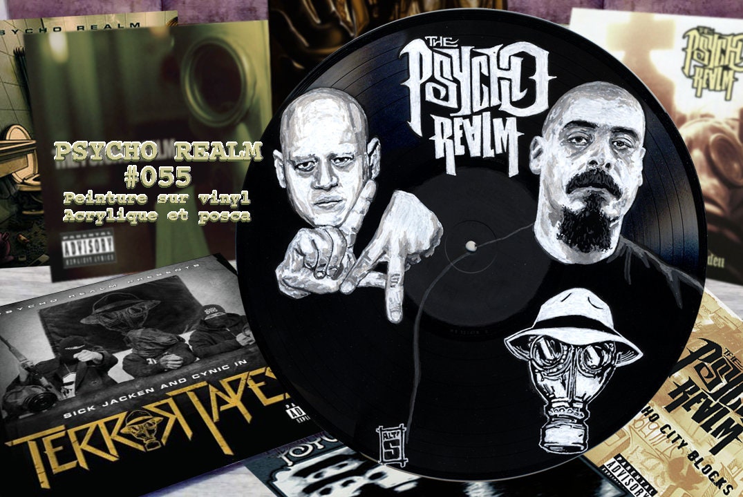 PSYCHO REALM Painted on Vinyl Record. Unique Copy - Etsy