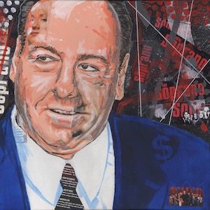 TONY SOPRANO (Painting on canvas 50x40cm) aka James Gandolfini (Rest in Peace)