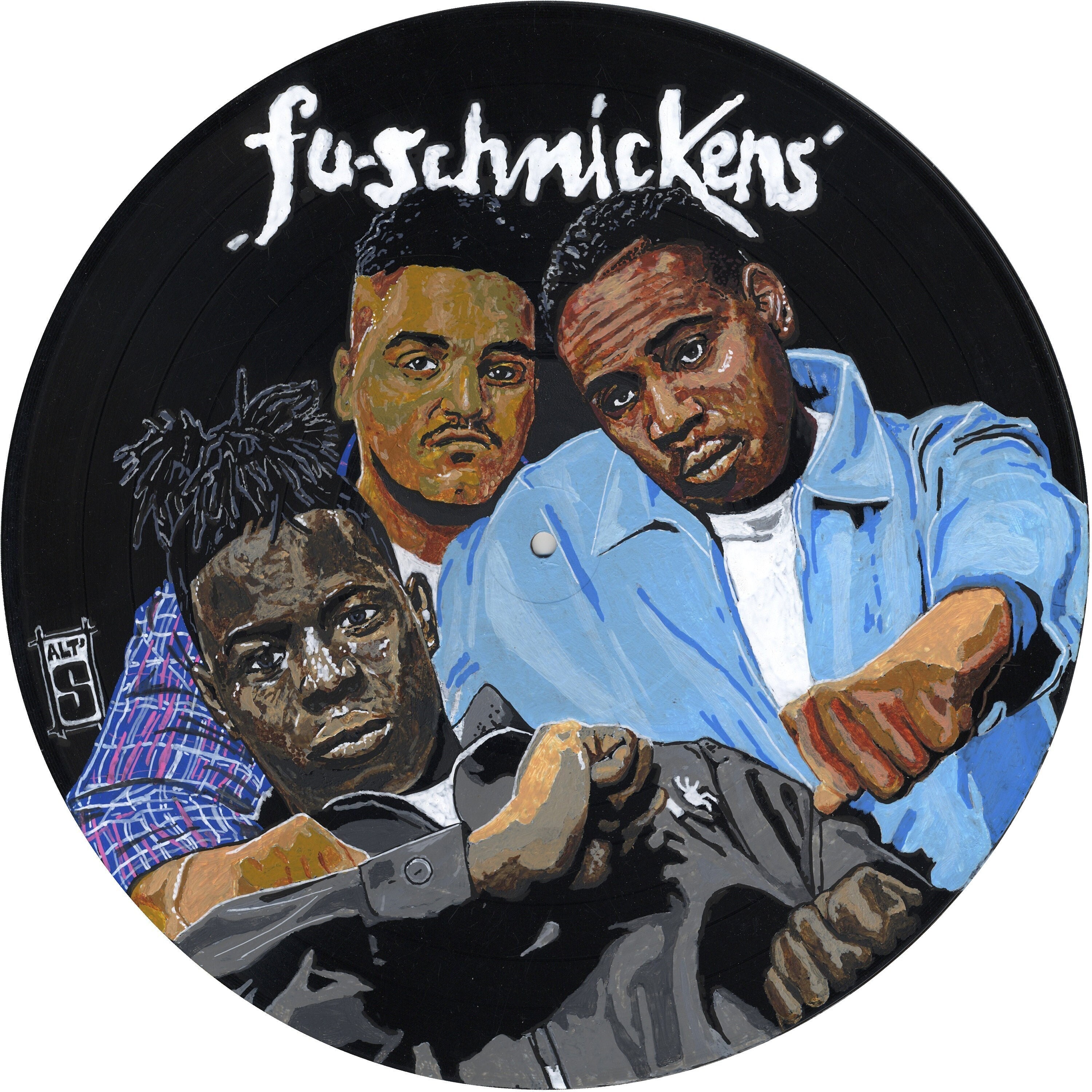 FU-SCHNICKENS Painted on Vinyl Record. Unique Copy - Etsy