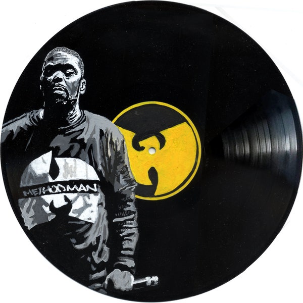 METHOD MAN auf Vinyl-Schallplatte gemalt. Einzelexemplar