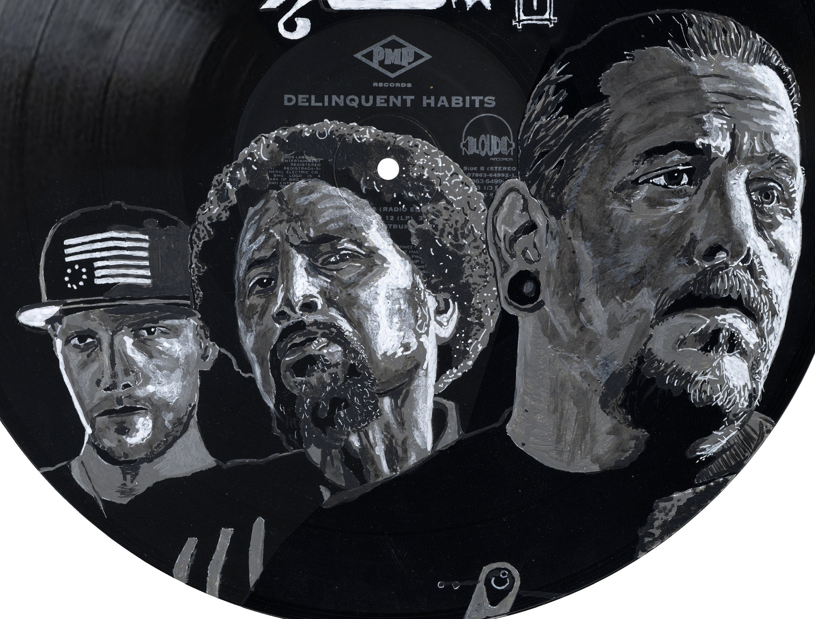 DELINQUENT HABITS, Painted on Their Maxi Vinyl 