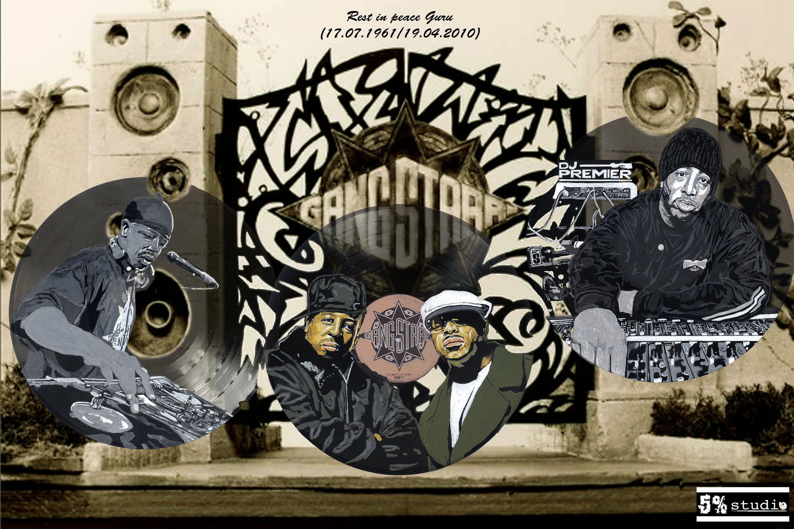 DJ PREMIER SCRATCH Painted on Vinyl Record. Single Copy - Etsy 