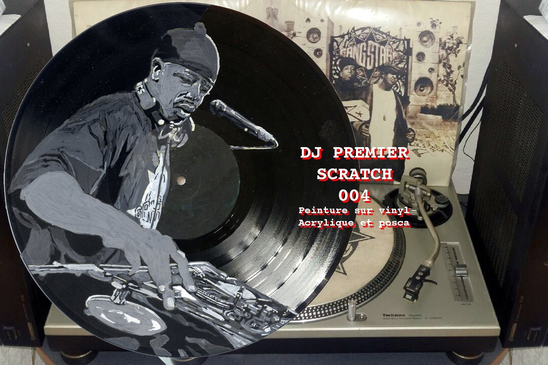 DJ Premier Scratch painted 33 Vinyl Record Group - Etsy
