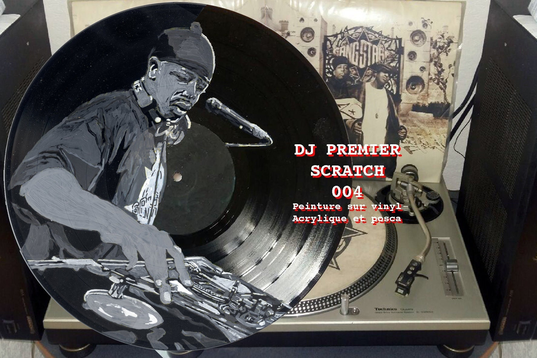 DJ PREMIER SCRATCH Painted on Vinyl Record. Single Copy - Etsy