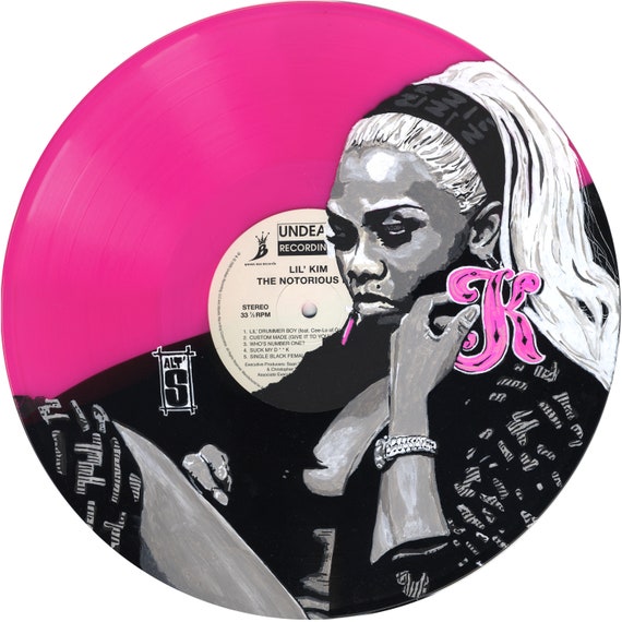 LIL KIM Painted on Her Two-tone Vinyl Album 