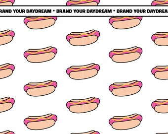 Hotdog Seamless Repeat Pattern | Fabric Printing | Summer Food Pattern | Sublimation Prints | Hotdog Digital Paper | Cute Fast Food Patterns