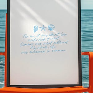The Summer I Turned Pretty Summers Quote Digital Print | Cute Cousins Beach Posters | Girls Apartment Prints | Jenny Han Book Printable Art