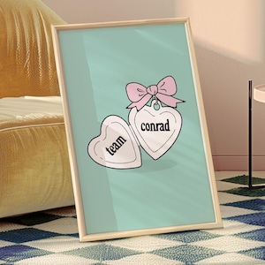 The Summer I Turned Pretty Team Conrad Digital Print | Cute Cousins Beach Posters | Girls Apartment Prints | Jenny Han Book Printable Art