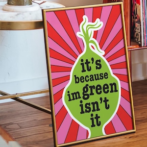 Grinch Christmas Print: Funny Movie Quote Wall Art (Digital Download)