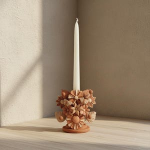 Candelabro de Barro hecho a mano/ Candelabro de barro hecha a mano por artesanos de México/ Mexico Pottery