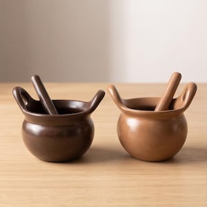 Set 2 salseros barro/ salseros barro hecho por artesanos de México/  Cerámica Mexicana