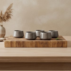 Handcrafted marble mezcaleros by artisans in Mexico/ Set of 6 marble mezcaleros/ Mexican mezcal or tequila shot glasses