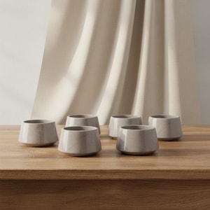 Handmade sand marble mezcaleros by artisans in Mexico/ Set of 6 marble mezcaleros/ Mexican mezcal or tequila shot glasses