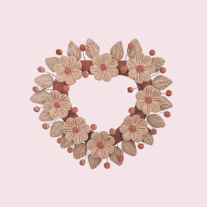 Clay Heart Handmade by Artisans From Atzompa, Oaxaca/ Filigrana Clay/ Wall Handing Clay Decore/ Oaxaca Pottery