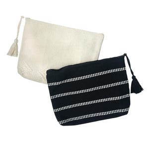 Set 2 cosmetiqueras tejidas a mano en telar de cintura por artesanas de Oaxaca / Artesanías de México/ Bolsas hechas a mano/ Bolsas tejidas