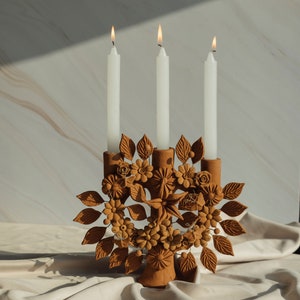 SALE!! Candelabro de Barro hecho a mano/ Candelabro de barro hecha a mano por artesanos de México/ Mexico Pottery