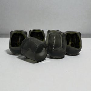 Handmade shot glasses by Mexican artisans / Set of 6 blown glass mezcal glasses / Mexican tequila shot glasses