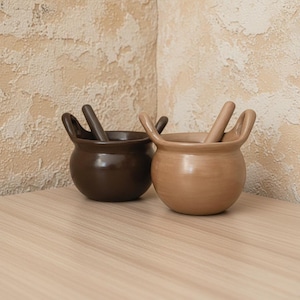 Set 2 salseros barro/ salseros barro hecho por artesanos de México/  Cerámica Mexicana